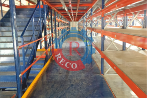 Single Tier Mezzanine Structure For Material Storage